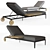 Grid Lounger: Sleek Outdoor Comfort 3D model small image 1