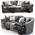 Luxurious Baker Anton Loveseat 3D model small image 1