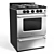 Whirlpool 5 Knob Gas Range 3D model small image 1