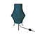 Stylish Turquoise Floor Lamp 3D model small image 3