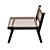 H&M Rattan Low Chair | Stylish & Sustainable 3D model small image 2