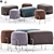 Elegant Hubsch Pouf: Versatile and Stylish 3D model small image 1