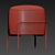 Elegant Hubsch Pouf: Versatile and Stylish 3D model small image 5