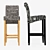 Unique Duo: Dual Material Bar Stools 3D model small image 2