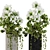 Cube Tall Pot Flowers Indoors 3D model small image 3