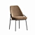 Elegant Jackie Velvet Dining Chair 3D model small image 3