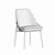 Elegant Jackie Velvet Dining Chair 3D model small image 4