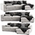 Elegant BoConcept Cenova Chaise: Modern Comfort 3D model small image 1