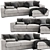 Elegant BoConcept Cenova Chaise: Modern Comfort 3D model small image 2