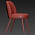 Elegant Round Dining Chair 3D model small image 4