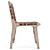 Elegant Teak Wood Chair 3D model small image 2