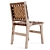 Elegant Teak Wood Chair 3D model small image 3