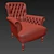 Luxury Tufted Leather Chair 3D model small image 3