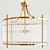 Delight Brass Collection: Stunning 4-Light Chandelier 3D model small image 3