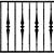 Elegant Wrought Iron Fence Bundle 3D model small image 4