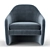 Elegant Pavia Lounge Chair 3D model small image 2