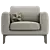 Sleek & Sophisticated Jonas Armchair 3D model small image 2