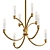 Sleek Double Tier Chandelier 3D model small image 1