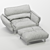 Rochebobois Itineraire Armchair: Elegant Design, Exceptional Comfort 3D model small image 7