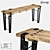 LoftDesign 60750: Stylish Wood and Metal Table 3D model small image 1