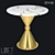 Elegant Metal and Marble Table 3D model small image 1