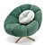 Sleek Swivel Armchair: Scott 3D model small image 2