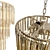 Elegant Gigi L Chandelier: 22.44" dia x 34.65" H 3D model small image 2