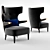 Elegant Sika Armchair 3D model small image 1