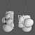 Elegant Bound Glass Pendant 3D model small image 3