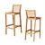 Durable Seating: Bar Chair Khan 4 3D model small image 1