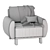 Comfy Grunnarp IKEA Armchair 3D model small image 2