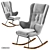 Tresser Rocking Chair: Modern Elegance for Relaxation 3D model small image 1