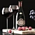 Elegant Wine Decor Set 3D model small image 2