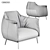 Luxurious Archibald Armchair: Sophisticated Comfort 3D model small image 3