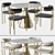 Elegant Lenox Dining Set: Chair & Table 3D model small image 2