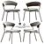 Sleek Stacking Dining Chair 3D model small image 1