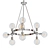 Sleek Adjustable Globe Chandelier 3D model small image 1