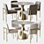 Modern Jack Dining Set: Silhouette Table & Chairs 3D model small image 1