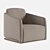 Daytona Reed Accent Chair - Sleek and Comfortable 3D model small image 1
