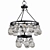 Elegant Venumblack Chandelier 3D model small image 1