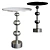 Sleek Melody CoffeeTable: Black Chrome 3D model small image 1