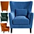 Contemporary Campo Armchair 3D model small image 1