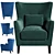 Contemporary Campo Armchair 3D model small image 3