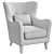 Contemporary Campo Armchair 3D model small image 5