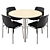 ELLE Nova Sea Chairs: Stylish Round Table Set 3D model small image 1