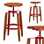 Modern Industrial Yun Bar Stools 3D model small image 1