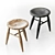 Modern Circle Chair Set 3D model small image 1