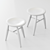 Modern Circle Chair Set 3D model small image 5