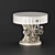 Classic White Gold Patina Bedside Table 3D model small image 1