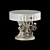 Classic White Gold Patina Bedside Table 3D model small image 4